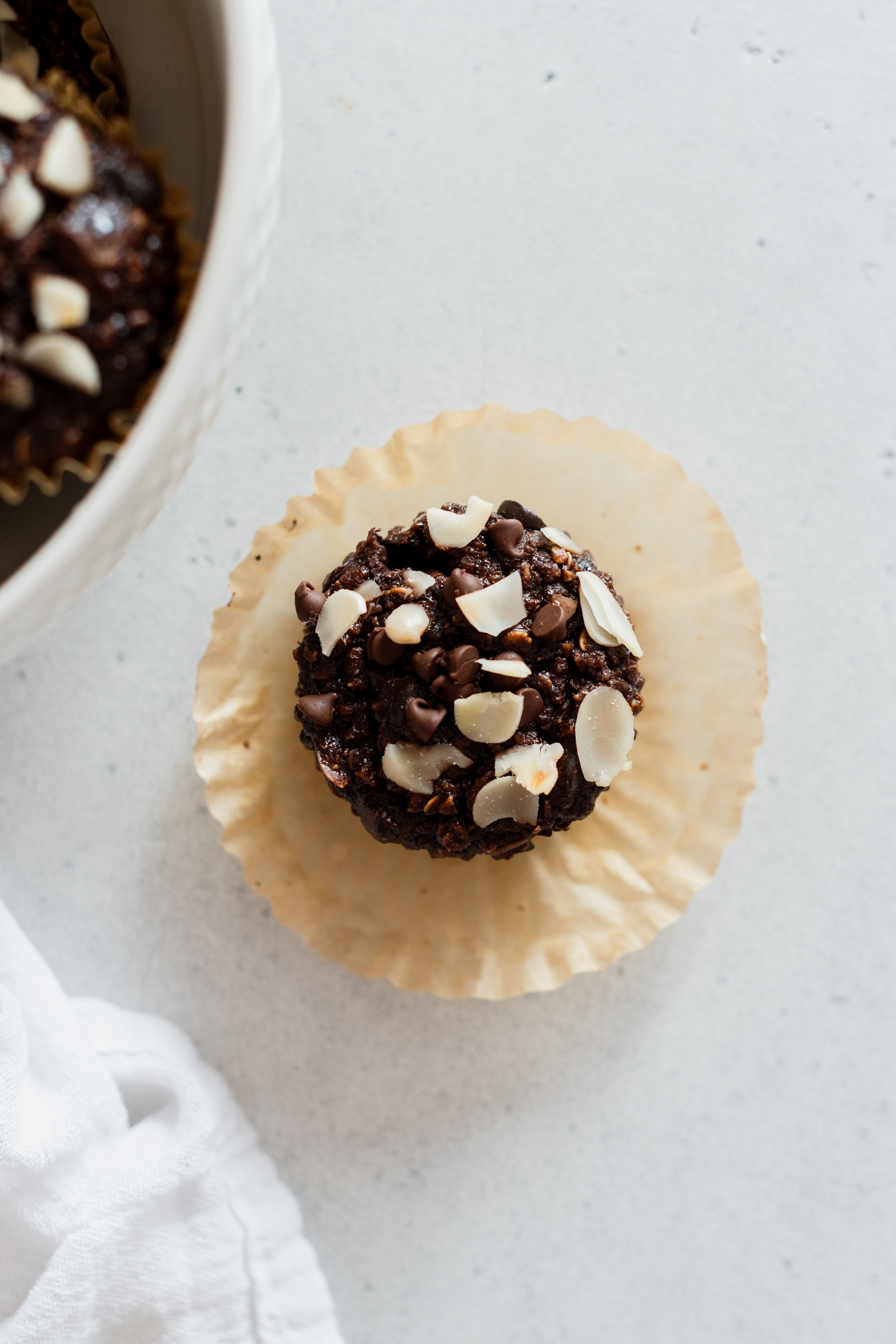 Muffin déjeuner au chocolat et bananes sans gluten